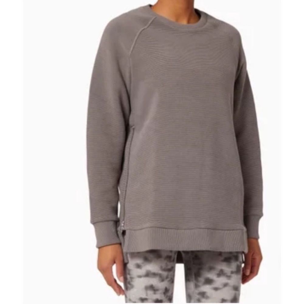 Varley Manning Sweatshirt‎ Women’s Gray Side Zip Crewneck Pullover Small